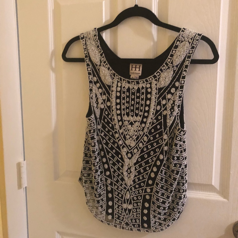 REDUCED Haute Hippie Beaded Tank top